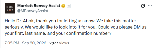 Uma piada sarcástica do médico sobre o JW Marriott de Mumbai enquanto uma barata rastejava ao redor de sua mesa