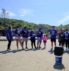 Mutirão sensibiliza sobre poluição do oceano em etapa da WSL em SC: 'Inspirar outras pessoas' Foto: Christian Bender/WSL