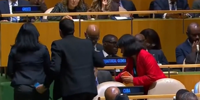 Ap&oacute;s cr&iacute;ticas de Trump, delega&ccedil;&atilde;o de Cuba se retira Foto: Reprodu&ccedil;&atilde;o/GloboNews