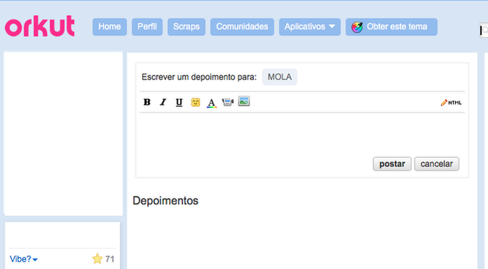 Depoimentos reuniam mensagens escritas por amigos e só apareciam no perfil depois da aprovação do usuário — Foto: Reprodução/TechTudo