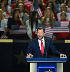 Vice-presidente de Estados Unidos, JD Vance, chamou os democratas de "partido do ódio", durante convenção do Partido Republicano em Dallas. (10/09/2026) Foto: RFI