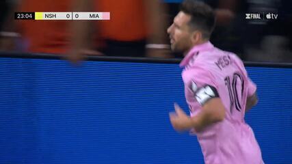 Messi abre o placar para o Inter Miami na final da Leagues Cup