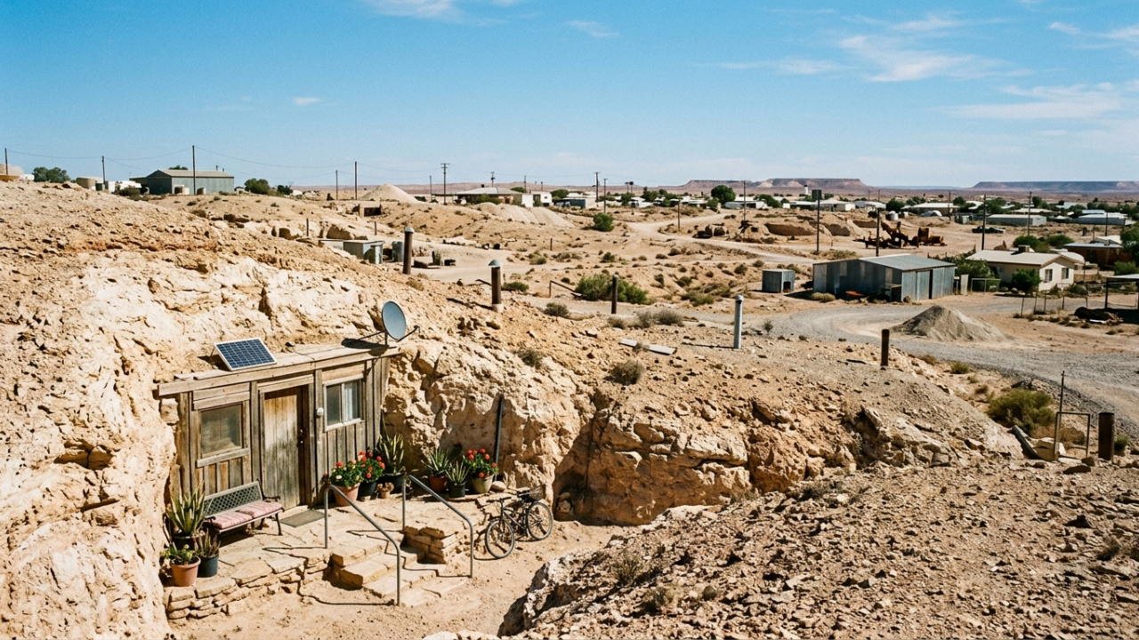 A cidade australiana onde 60% dos moradores vivem em casas escavadas na rocha porque o calor chega a 48 °C, e dentro fica entre 20 e 24 °C sem ar-condicionado