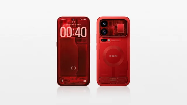 Celular da Xiaomi ganha design vermelho transparente que mostra até “entranhas”