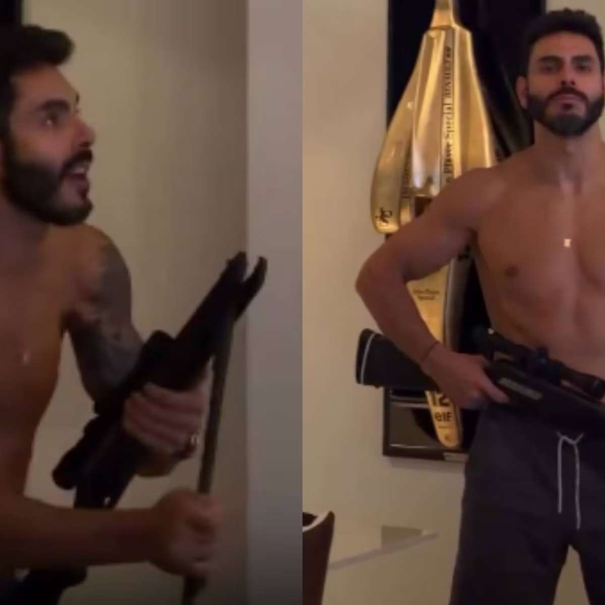 Rodolffo, da dupla com Israel, mata com tiro barata que estava dentro de casa: 'Não entra no meu quintal'