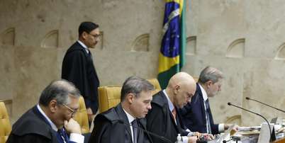 Dino, André Mendonça, Moraes e Dias Toffoli em sessão no STF Foto: Luiz Silveira/STF