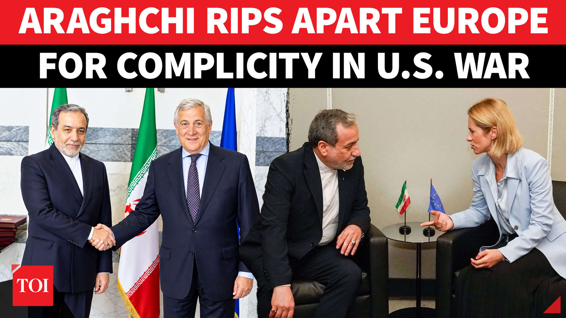 "Complicity Has Consequences: Iran FM Araghchi 'FEARLESSLY' Confronts Top EU Diplomats Over U.S. " "War"