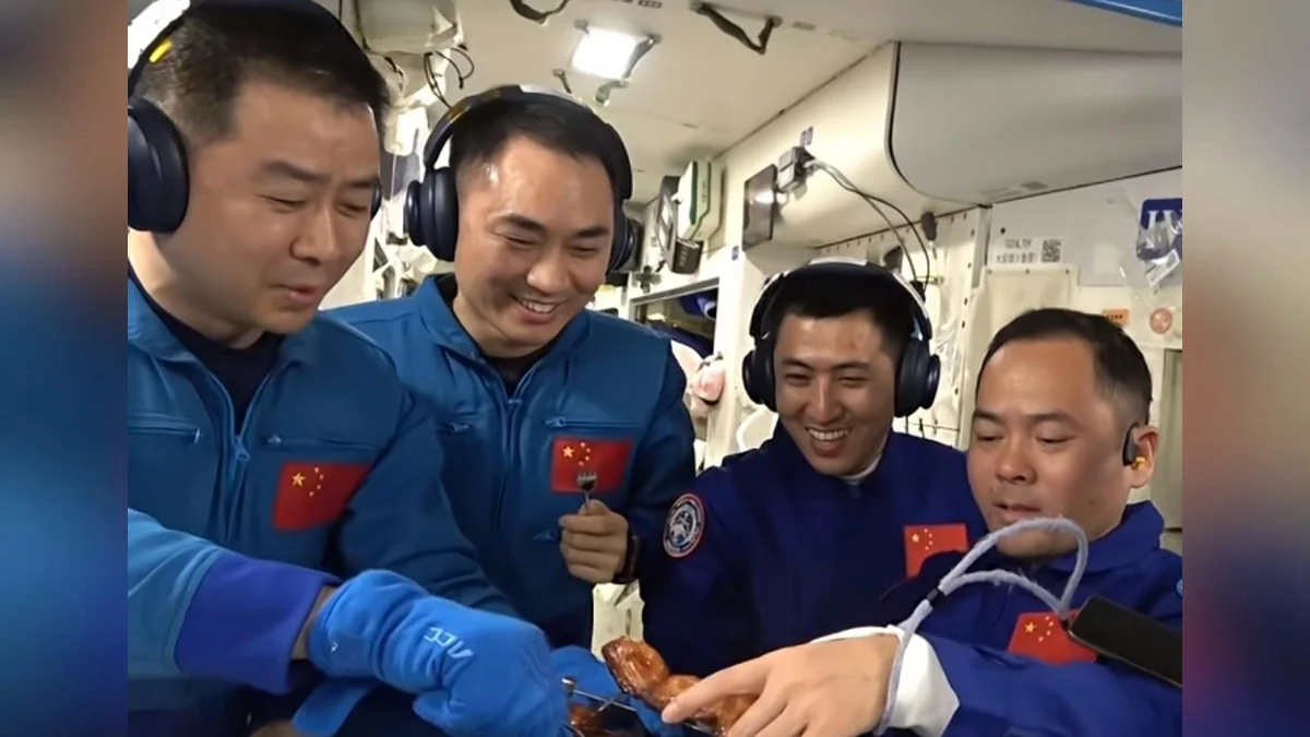 Astronautas da Estação da China recebem primeira "air fryer espacial"