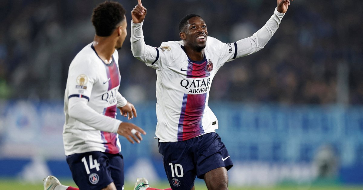 Dembélé se redime após falha na cobrança de pênalti na vitória do PSG contra o Estrasburgo