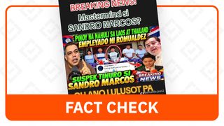 VERIFICAÇÃO DE FATO: Não há relatórios que vinculem Sandro Marcos e Romualdez à operação de drogas em Laos