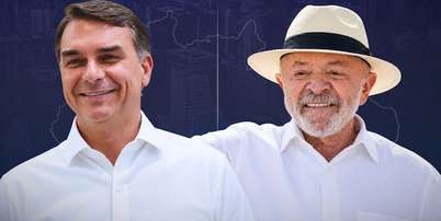 Fl&aacute;vio Bolsonaro e Lula se enfrentam no segundo turno das elei&ccedil;&otilde;es 2026 Foto: Arte/Estad&atilde;o / Estad&atilde;o