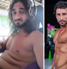 Antes e depois do ator Gabriel Reif Foto: Reprodução | Instagram