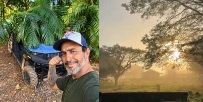 Andr&eacute; Marques trocou parte da rotina na cidade por dias no campo e transformou o s&iacute;tio herdado do pai em um ref&uacute;gio cheio de mem&oacute;rias Foto: Reprodu&ccedil;&atilde;o/Instagram / Bons Fluidos