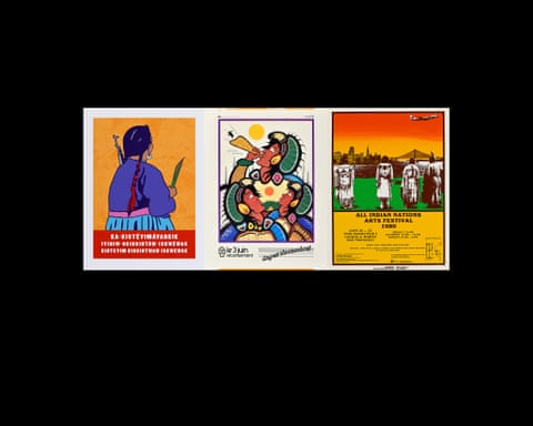 Three colorful posters
