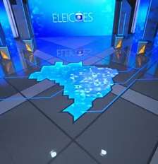 O cenário do debate presidencial na Globo: meses de preparação e cancelamento uma hora antes Foto: Reprodução
