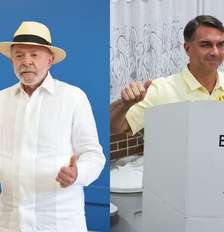 4/10/2026 - ELEIÇÕES 2026 - PRESIDÊNCIA DA REPÚBLICA - Os candidatos à Presidência da República, Flavio Bolsonaro (PL) e Luis Inacio Lula da SIlva (PT) durante votação. Fotos Werther Santana/Estadao e Pedro Kirilos/Estadão Foto: Werther Santana/Estadao e Pedro / Estadão
